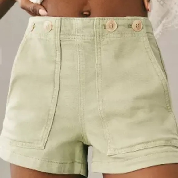 NWT Anthropologie Pilcro Kit Utility Shorts In Moss 32 - Picture 3 of 3